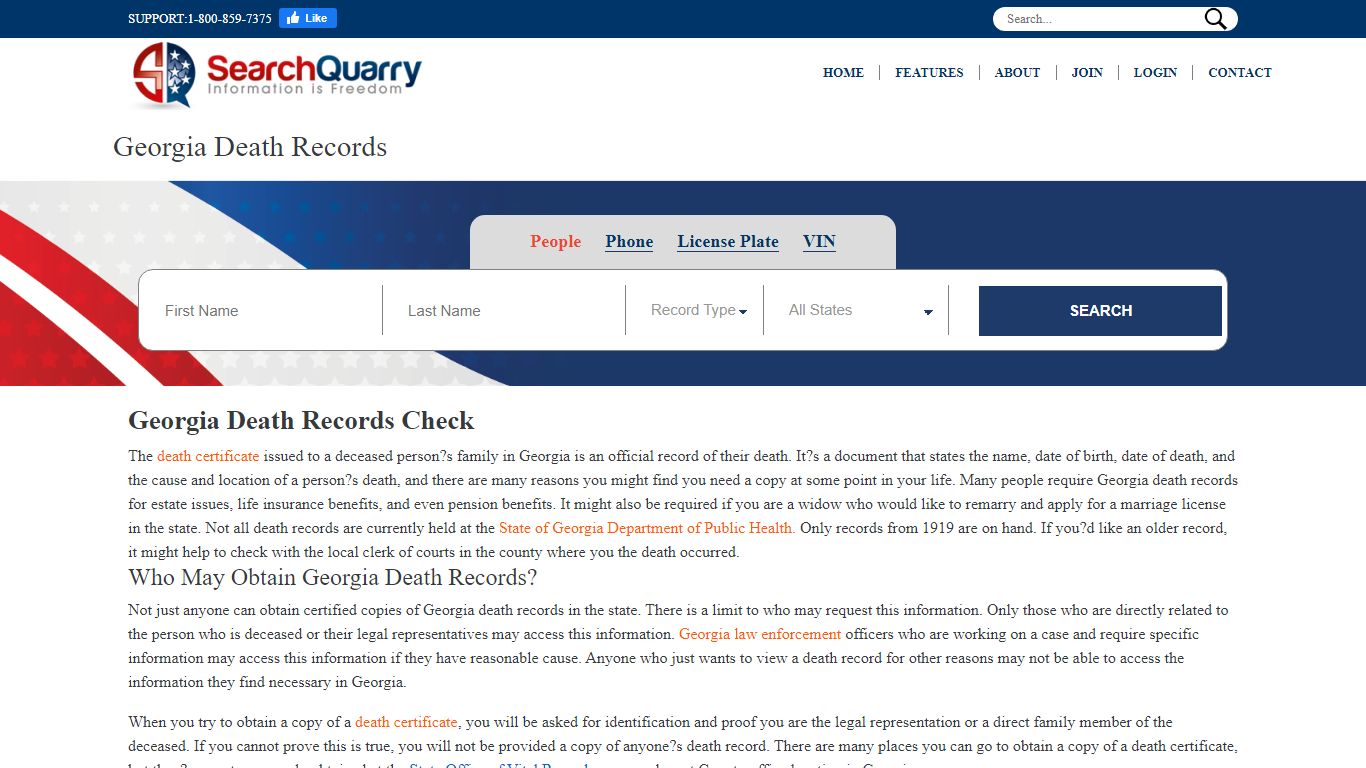 Georgia Death Records | Enter a Name to ... - SearchQuarry
